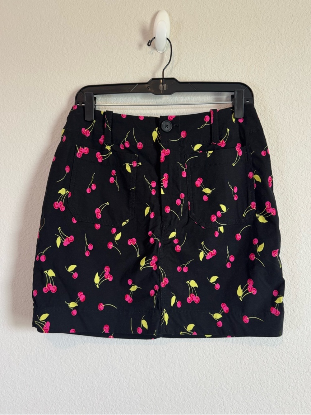 Anthropologie Maeve Collette Mini Cherry Print Retro Mini Skirt Size Small